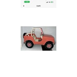 LARGE Our Generation Pink Jeep Vehicle 24" long Fits 18" American Girl Dolls